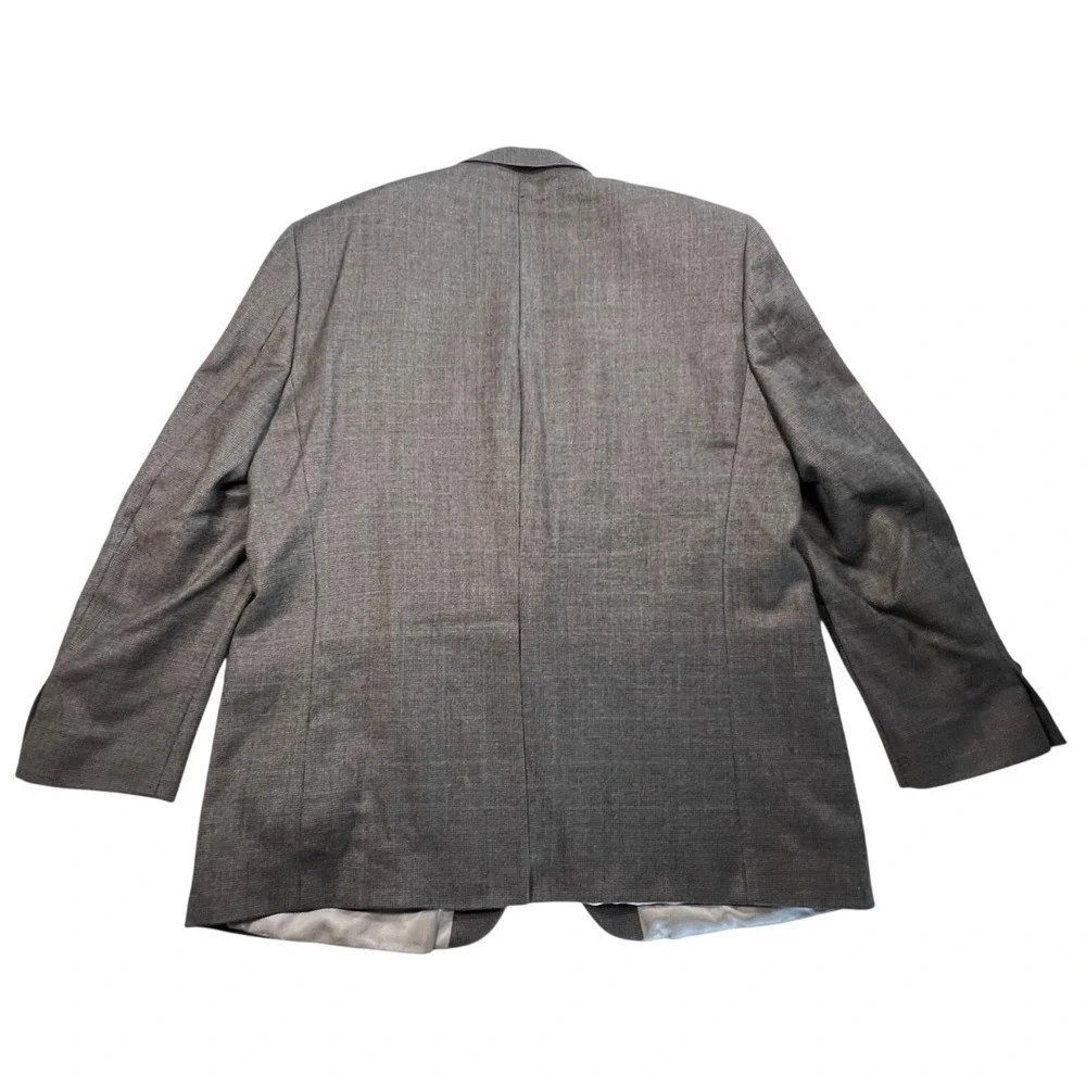 Lauren Ralph Lauren Blazer Mens 40L Brown Wool Windowpane Sport Coat Textured